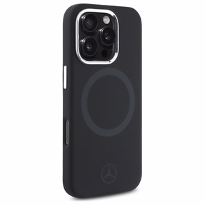 Mercedes Silicone Tonal Logo MagSafe iPhone 16 Pro Ümbris - must