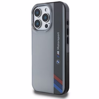 BMW Motosport IML Vertical Stripe iPhone 16 Pro Ümbris - hall