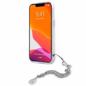 Guess GUHCP13SKPESI iPhone 13 mini 5.4" hõbedane/hõbedane kõvakott Peony Chain Collection