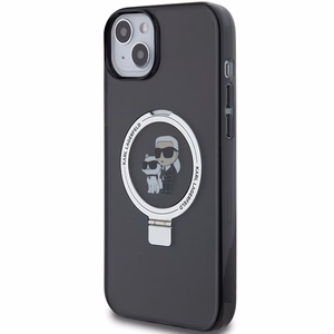 Karl Lagerfeld Ring Stand Karl&Choupette MagSafe ümbris jaoks iPhone 14 / 15 / 13 - must