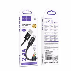 Кабель USB A - Micro USB Hoco 2,4A 2 m X89 чёрный