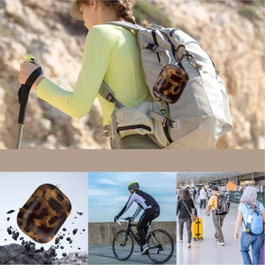 Tech-Protect Lamano ümbris jaoks AirPods Pro 3 - must and brown