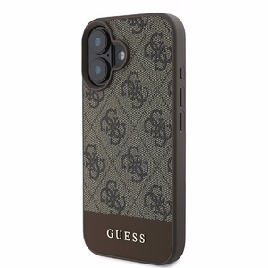 Guess 4G Bottom Stripe Ümbris jaoks iPhone 16 Plus 6.7" - Brown