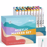 Akrüülmarkerite komplekt ARRTX 60C, 60 värvi