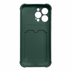 Card Armor Case Pouch Cover for Xiaomi Redmi 10X 4G / Xiaomi Redmi Note 9 Card Wallet Silicone Armor Cover Air Bag Green