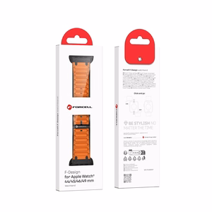 Strap to Apple Watch Forcell F-Design FA06 silicone holes 42 / 44 / 45 / 49 mm orange