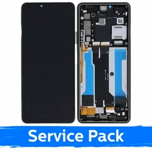 LCD ekraan ühilduv Sony Xperia 10 III must raamiga (Service Pack)