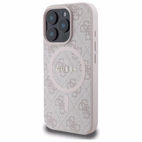 Guess 4G Ring Classic Logo MagSafe Ümbris jaoks iPhone 16 Pro Max - Roosa