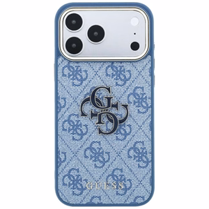 Guess 4G & Big Resin Logo ümbris iPhone 17 Pro Max / 18 Pro Max jaoks, helesinine
