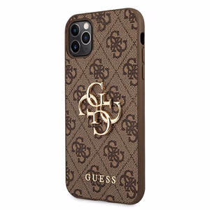 Guess 4G Big Metal Logo ümbris iPhone 11 Pro Max pruun