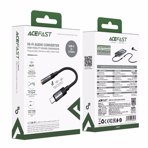 Acefast J12 USB-C 3.5mm mini jack adapter - must