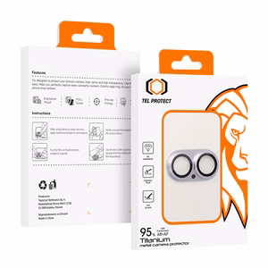 Tempered klaas Tel Protect 95% AR+AF Full Metal kaamera kaitse on camera for Iphone 17 lilla (camera island)