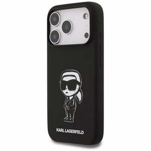 KARL LAGERFELD ümbris jaoks IPHONE 17 Pro compatible with MagSafe KLHMP17LSKIGROK (Silicone W/ KL Sketch & Logo) must