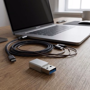 Adapter Type C to USB A 3.0 Blue Star - valge