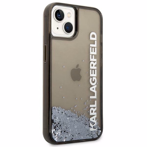 Чехол Karl Lagerfeld Liquid Glitter Elong для iPhone 14 Plus — чёрный