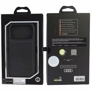 Audi TT kunstnahast ümbris seadmele iPhone 18 Pro / 17 Pro, MagSafe-ühilduv – must