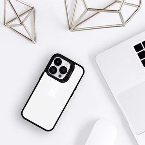 Tel Protect Kickstand Ümbris + camera glass (lens) jaoks Iphone 15 Plus must