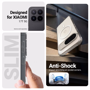 Crong Hybrid Clear Magnetic MagSafe ümbris seadmele Xiaomi 17T, läbipaistev