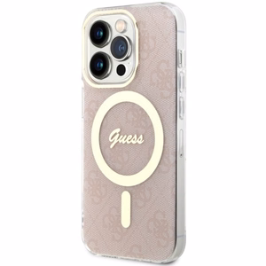Guess GUHMP14LH4STP iPhone 14 Pro 6.1" roosa/roosa hardcase 4G MagSafe