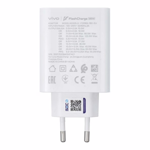VIVO original laadija Flash Charge USB C 3A 120W V12060L1B0 valge bulk