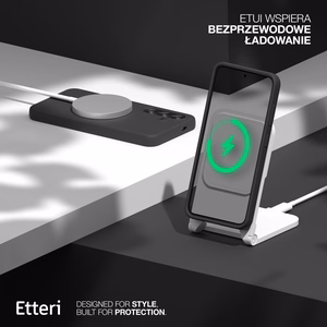 Силиконовый чехол Etteri Mag для Samsung Galaxy S25 Plus чёрный