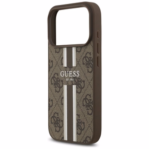 Guess 4G Printed Stripes MagSafe ümbris jaoks iPhone 17 Pro - brown