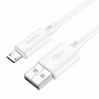 Kaabel USB A to Micro USB Hoco 2,4A 1 m X88 valge