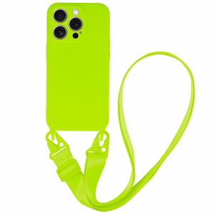 Strap Silicone Ümbris jaoks Iphone 15 Plus design 2 lime