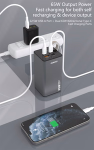 Väline aku Dudao K65+ 65W 30000mAh must