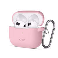 Tech-Protect Silicone Hook Ümbris jaoks Apple AirPods 3 - roosa