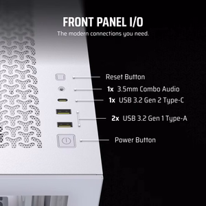Corsair Midi Tower 3500X LXR LINK TG valge