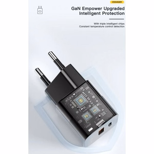 Laadija Essager GaN Square must 33W (PD / QC3.0)