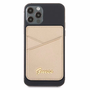 Guess Wallet Card Slot GUWMSSASLGO MagSafe Saffiano золотой/золотой