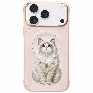 Roosa NIMMY ÕNNELIK MOEKASS ümbris IPHONE 18 Pro Max/17 Pro Max jaoks, ühildub MagSafe'iga