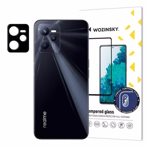 Wozinsky täiskaamera klaas 9H täiskaamera karastatud klaas Realme C35 jaoks