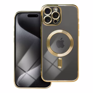 Чехол для iPhone 15 PRO MAX Electro Mag Cover совместимый с MagSafe золотой