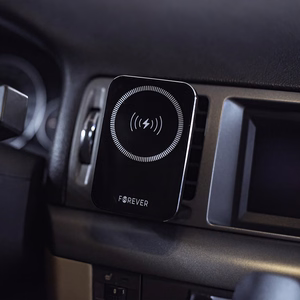Forever car holder for air vent MACH-100 magnetic with wireless charging black 15W