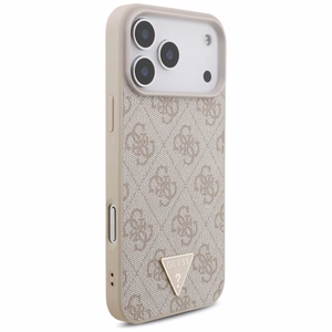 Guess 4G Strap Triangle Logo MagSafe Ümbris jaoks iPhone 17 Pro Max - roosa