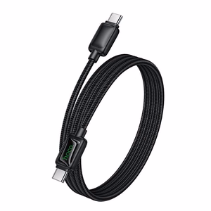 Kaabel koos LCD USB C to USB C Hoco 3A 60W 1,2 m U146 must