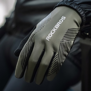 Rockbros cycling gloves spring/summer/autumn, full, size: L - green