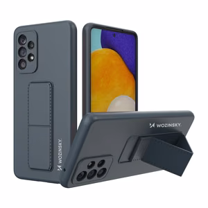 Wozinsky Kickstand Case silikoonist ümbris koos statiiviga Samsung Galaxy A73-le tumesinine