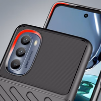 Thunder Ümbris jaoks Motorola Moto G62 5G silicone armor ümbris must