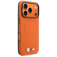 BMW ümbris for IPHONE 17 Pro Max ühilduv MagSafe BMHMP17X25PFWSMO (PU FW Metal Logo) oranž