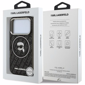 Karl Lagerfeld IML Karl Head Logo MagSafe Ümbris jaoks iPhone 17 Pro Max - Must