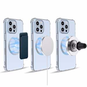 Tech-Protect MagMat MagSafe magnetic ring universal - must / hõbedane (2 pcs.)