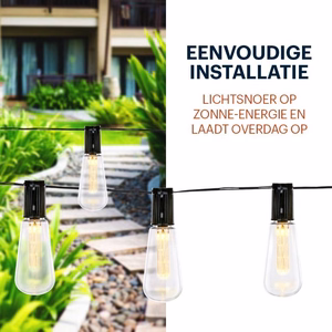 Grundig päikeseenergial töötav LED-aiavalguskett, 3,35 m