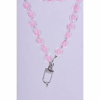 COLORFUL Phone lanyard, Phone pendant / cord length 120cm (60cm in the loop) / on neck - lite roosa