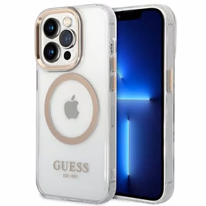 Guess GUHMP14LHTRMD iPhone 14 Pro 6.1 "kuldne / kuldne hard ümbris Metal Outline Magsafe