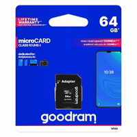 Memory card Goodram microSD 64Gb UHS I (class 10) + SD adapter