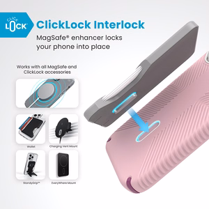 Speck Presidio2 Grip ClickLock & MagSafe ümbris seadmele iPhone 16 Pro, Wednesday Pink / Boysenberry Purple / valge